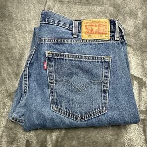 Levi's 550 Jeans Mens 38x34 Blue Straight‎ Denim Rugged Workwear Biker Pants